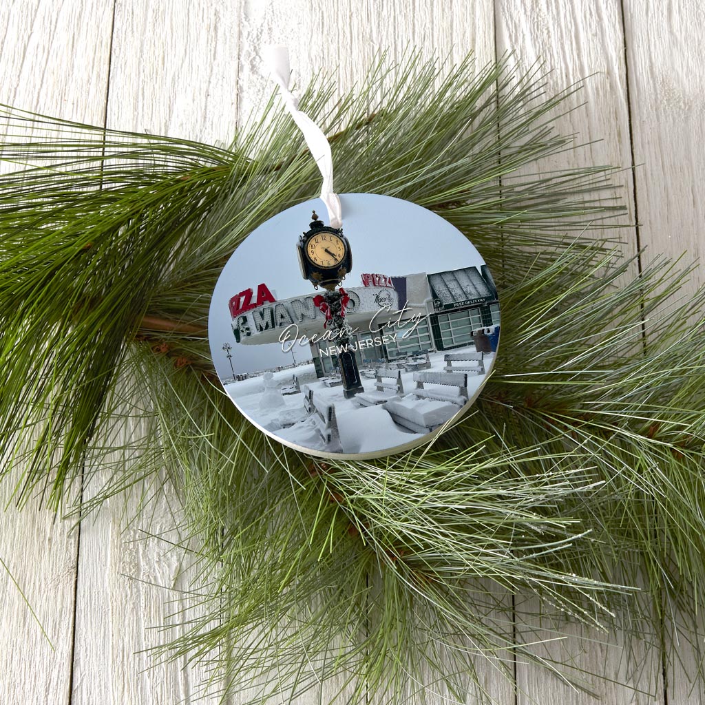 OCNJ Mancos Snow Drift Christmas Ornament| Wood Ornament | Eaches | Min 6