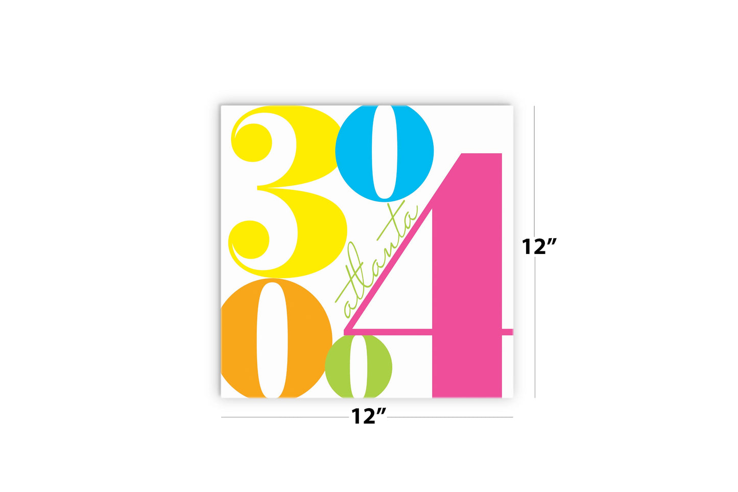Bright Modern Color Block City Zip Georgia Atlanta | Wood Sign | Eaches | Min 2