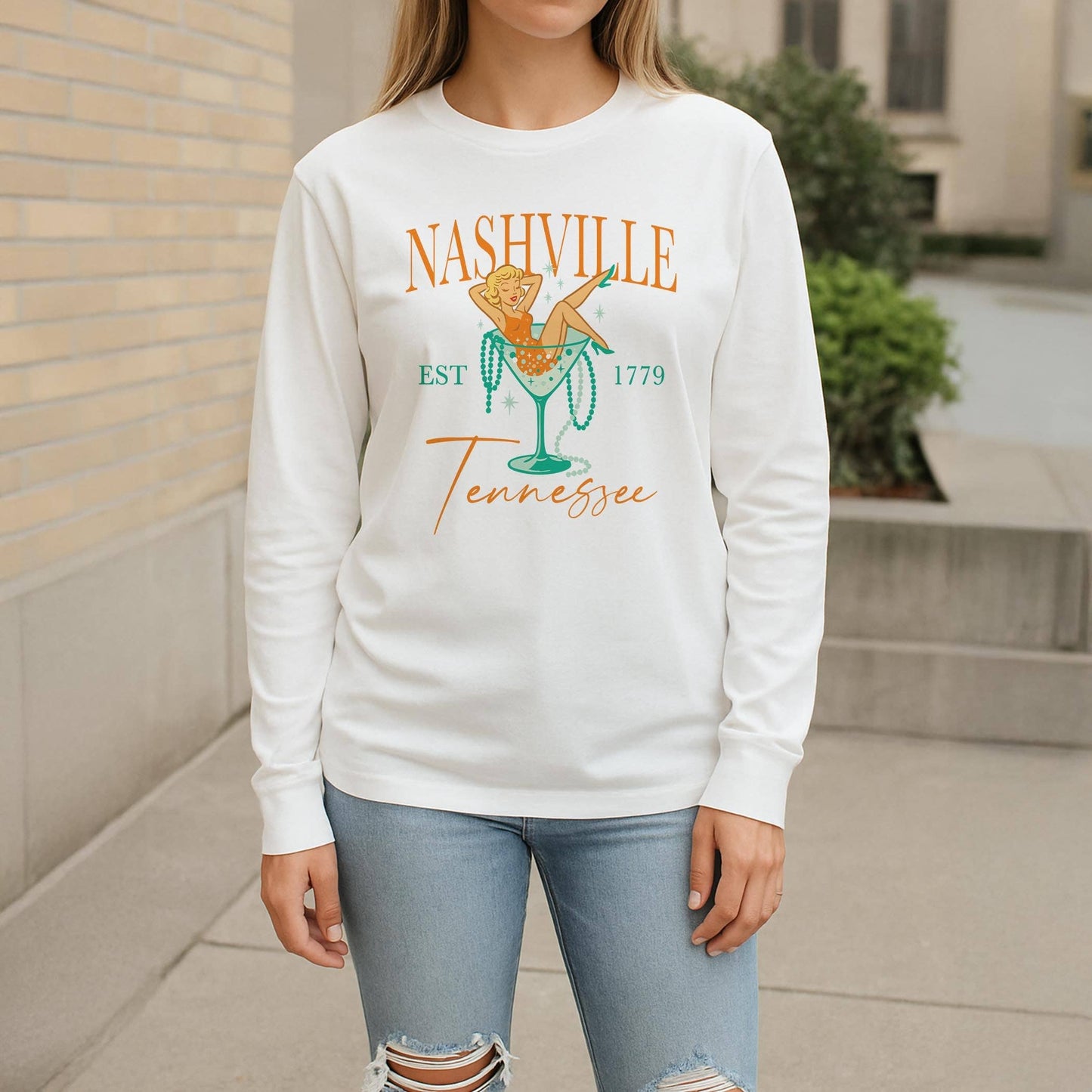 Long Sleeve T-Shirt White-Love+Local Showgirl