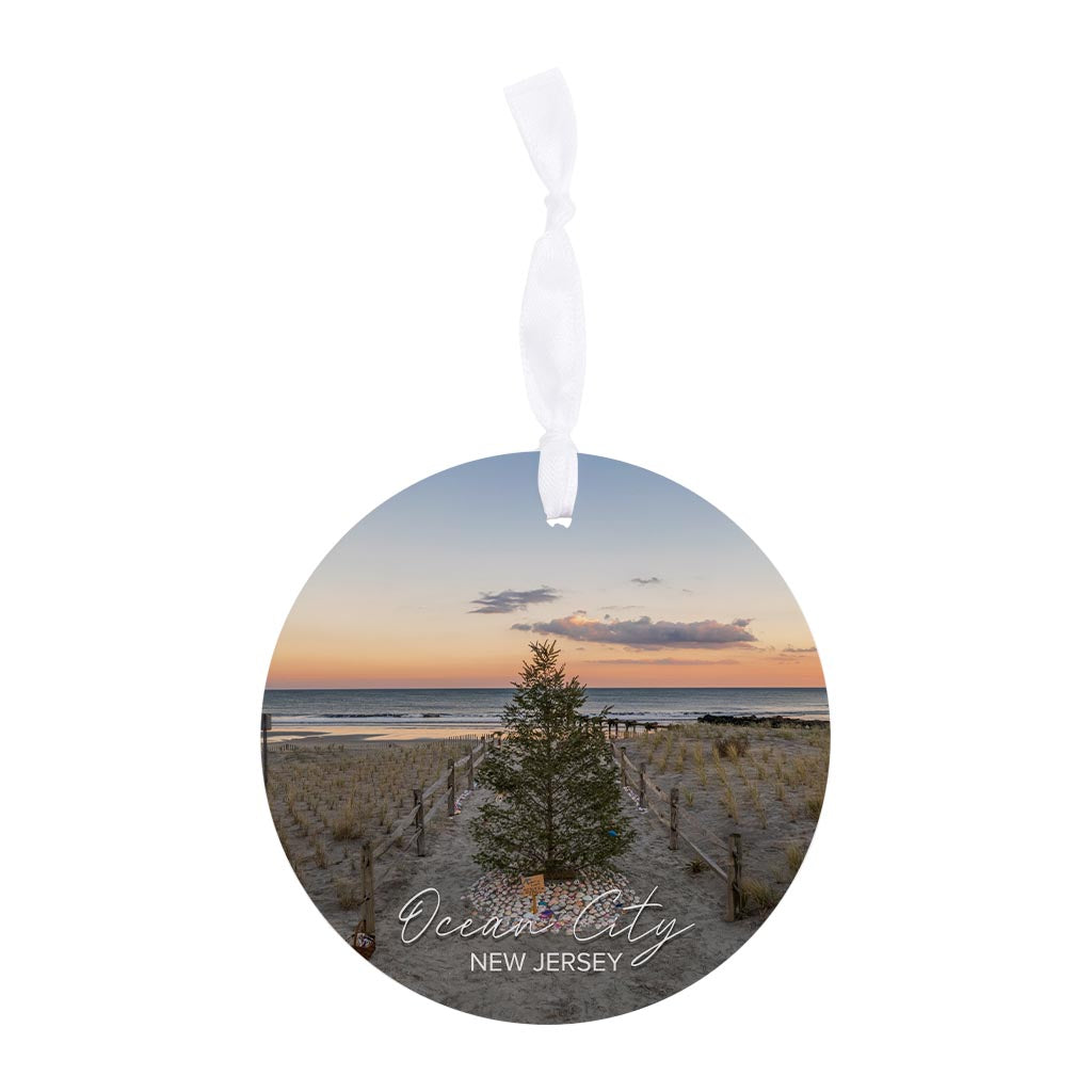 OCNJ North St Christmas Tree Ornament | Wood Ornament | Eaches | Min 6