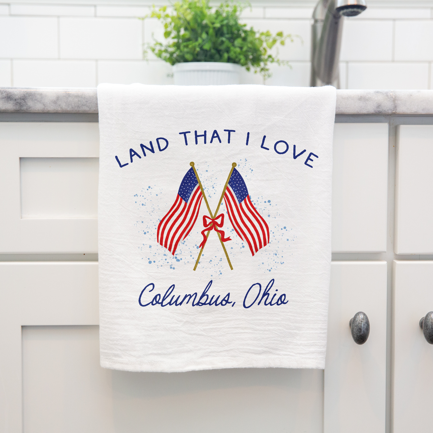 Patriotic, Tea Towel, Kitchen Decor, Seasonal, Custom Gift