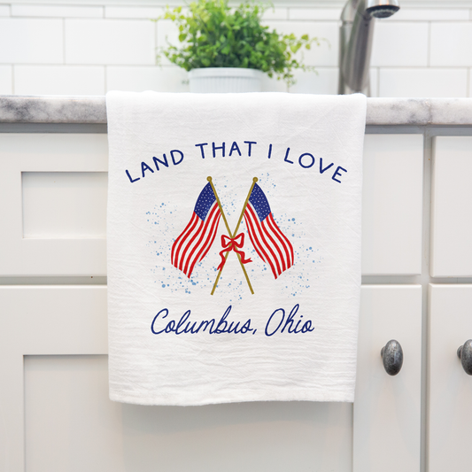 Patriotic, Tea Towel, Kitchen Decor, Seasonal, Custom Gift