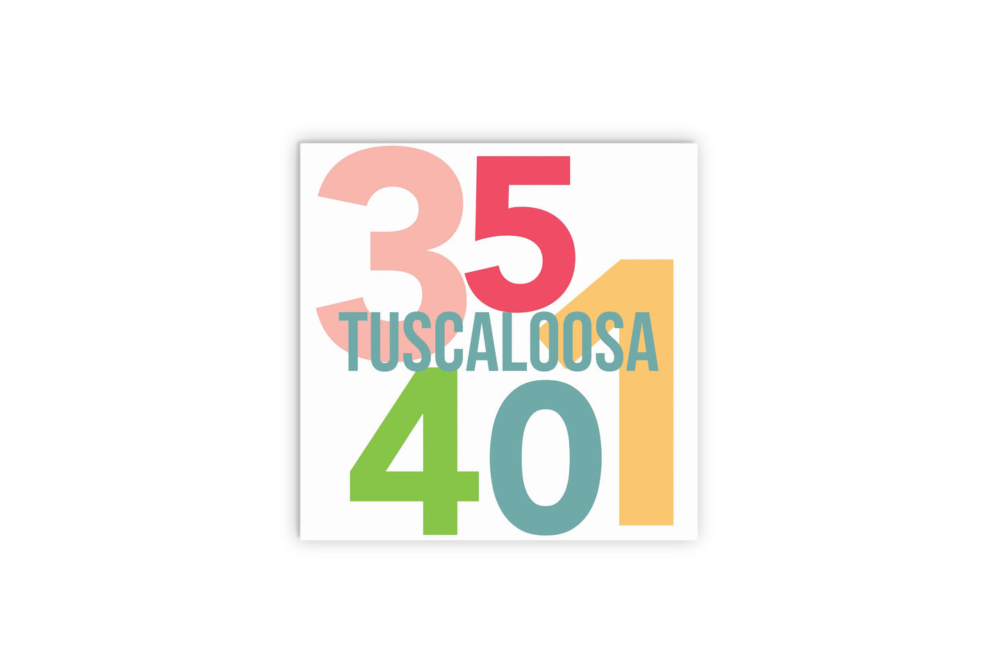 Boho Color Color Block City Zip Alabama Tuscaloosa | Wood Sign | Eaches | Min 2