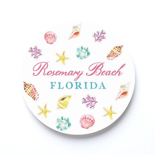 Coasters, Souvenir, Beach Decor, Custom City/State, Resort