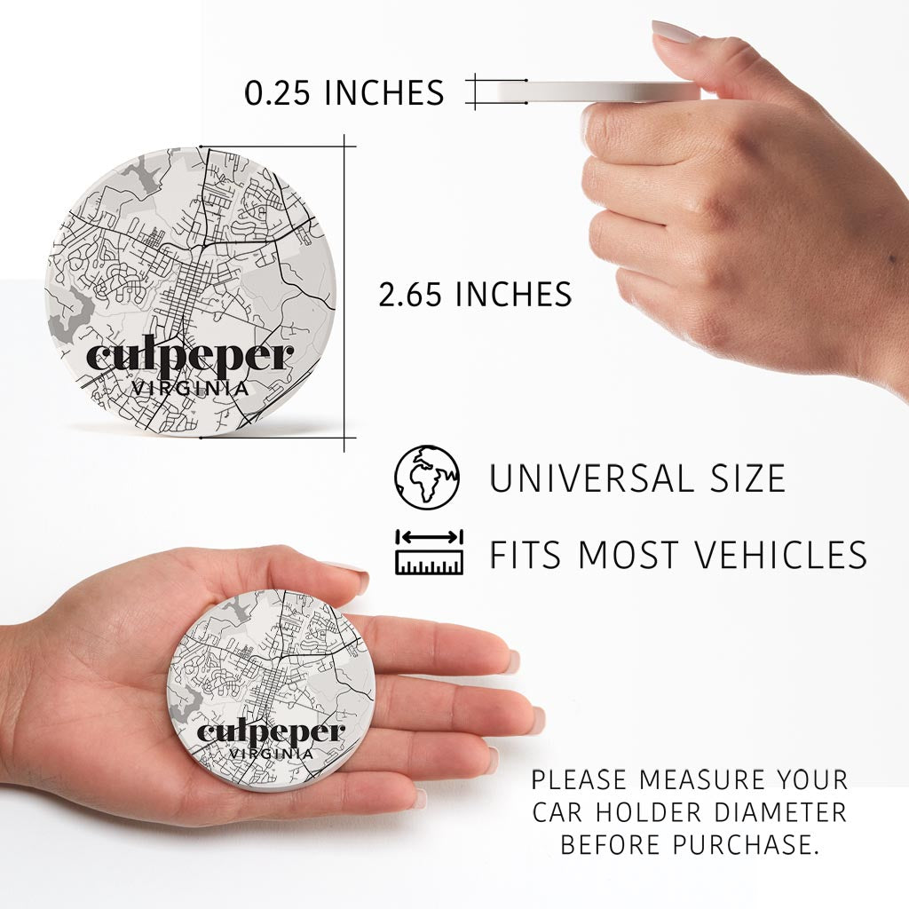 Black and White Map Virginia Culpeper | 2.65x2.65