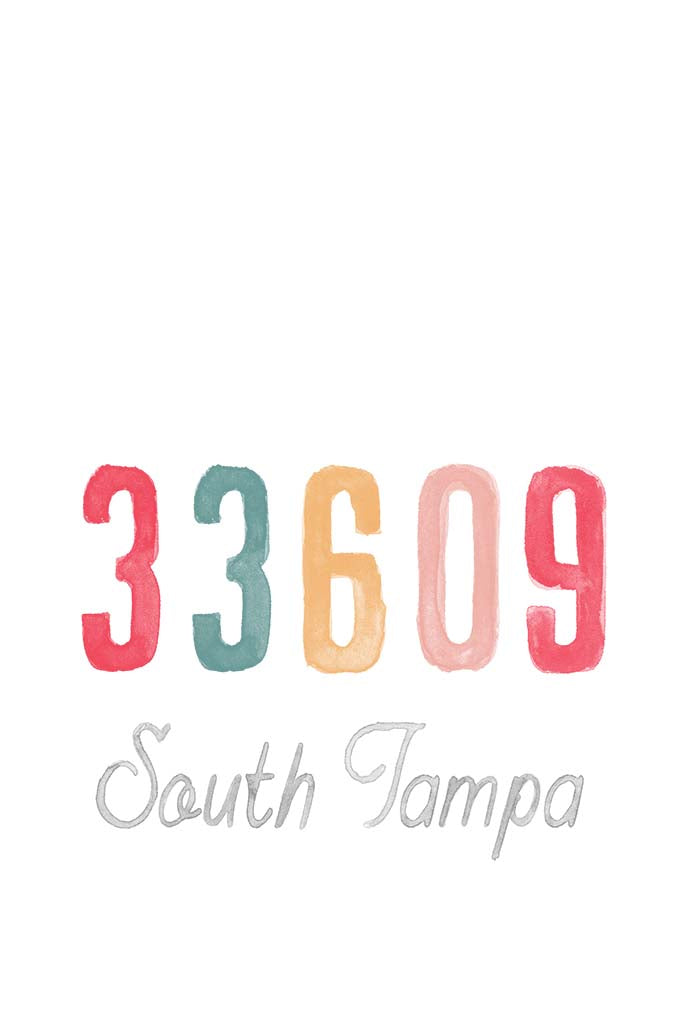 Cotton Tea Towel White-Watercolor ZIP 33609 South Tampa -5