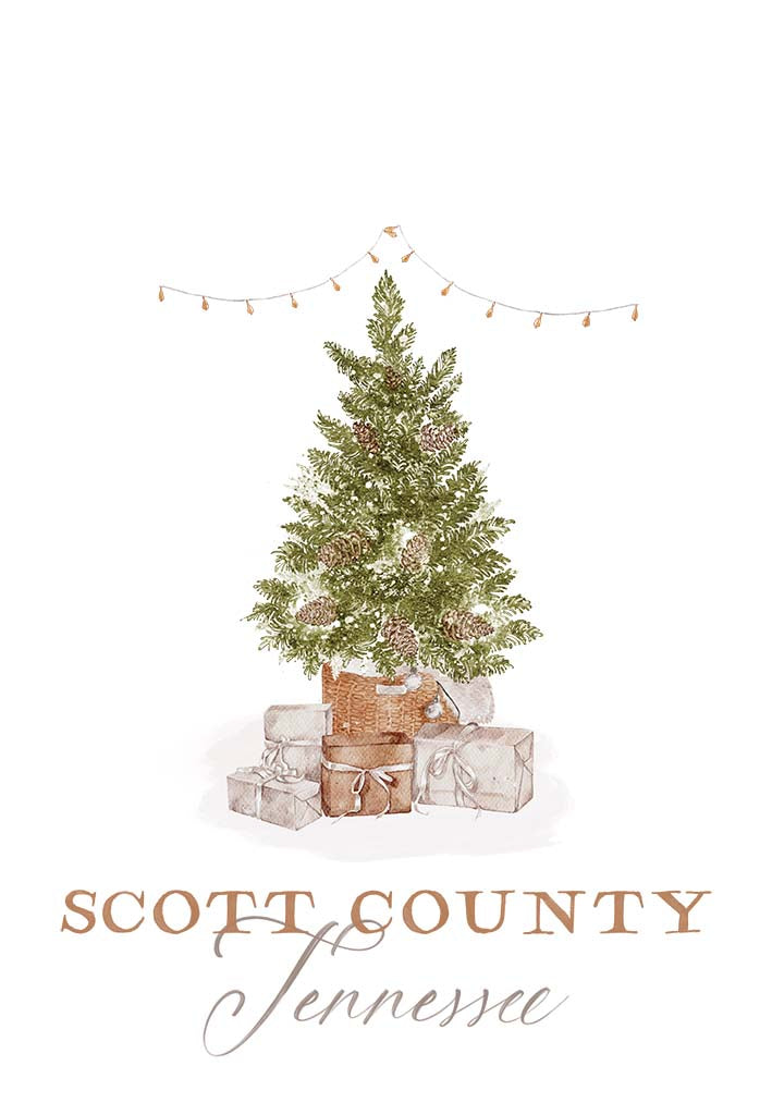Cotton Tea Towel White-Cottage Tree Scott County Tennessee -5