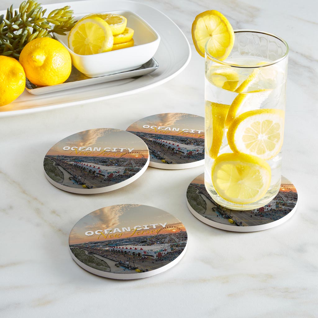 Wonderland Sunset Round Coaster| Absorbent Coasters | Set of 4 | Min 2
