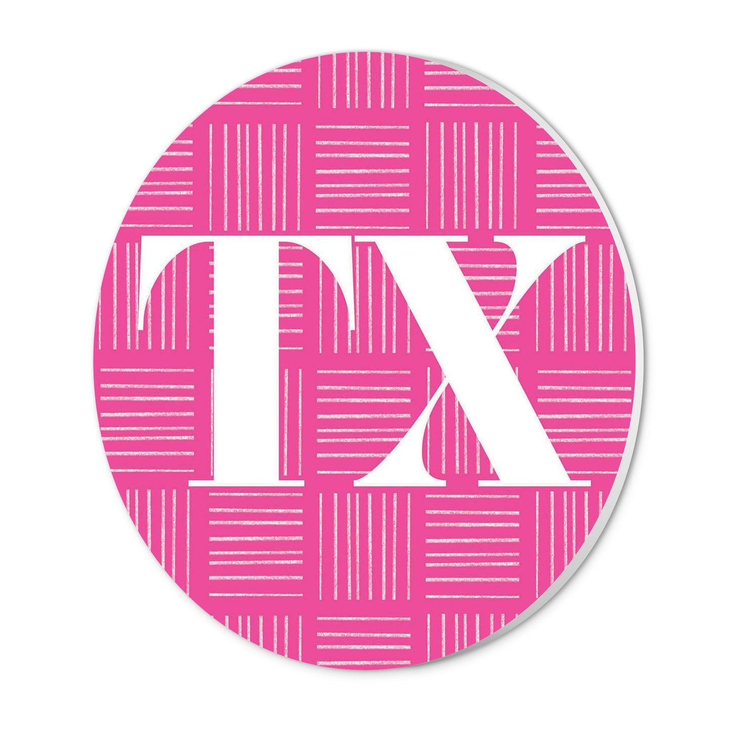 Bright Modern Abbreviated On Pink Texas | Wood Sign | Eaches | Min 1