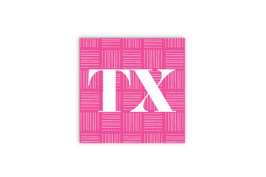 Bright Modern Abbreviated On Pink Texas | Wood Sign | Eaches | Min 2