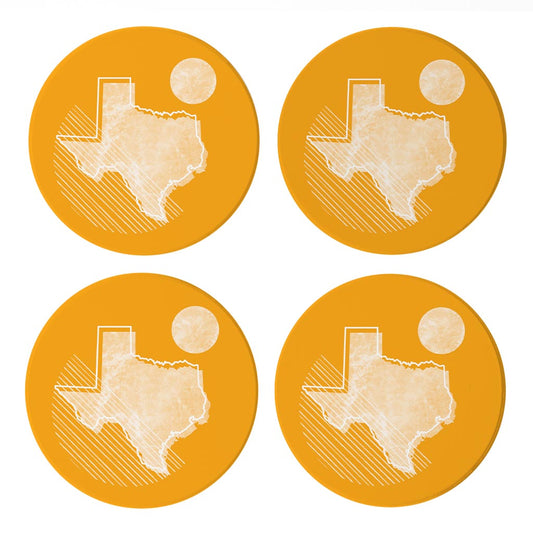 Bright Modern Geometric on Orange Texas