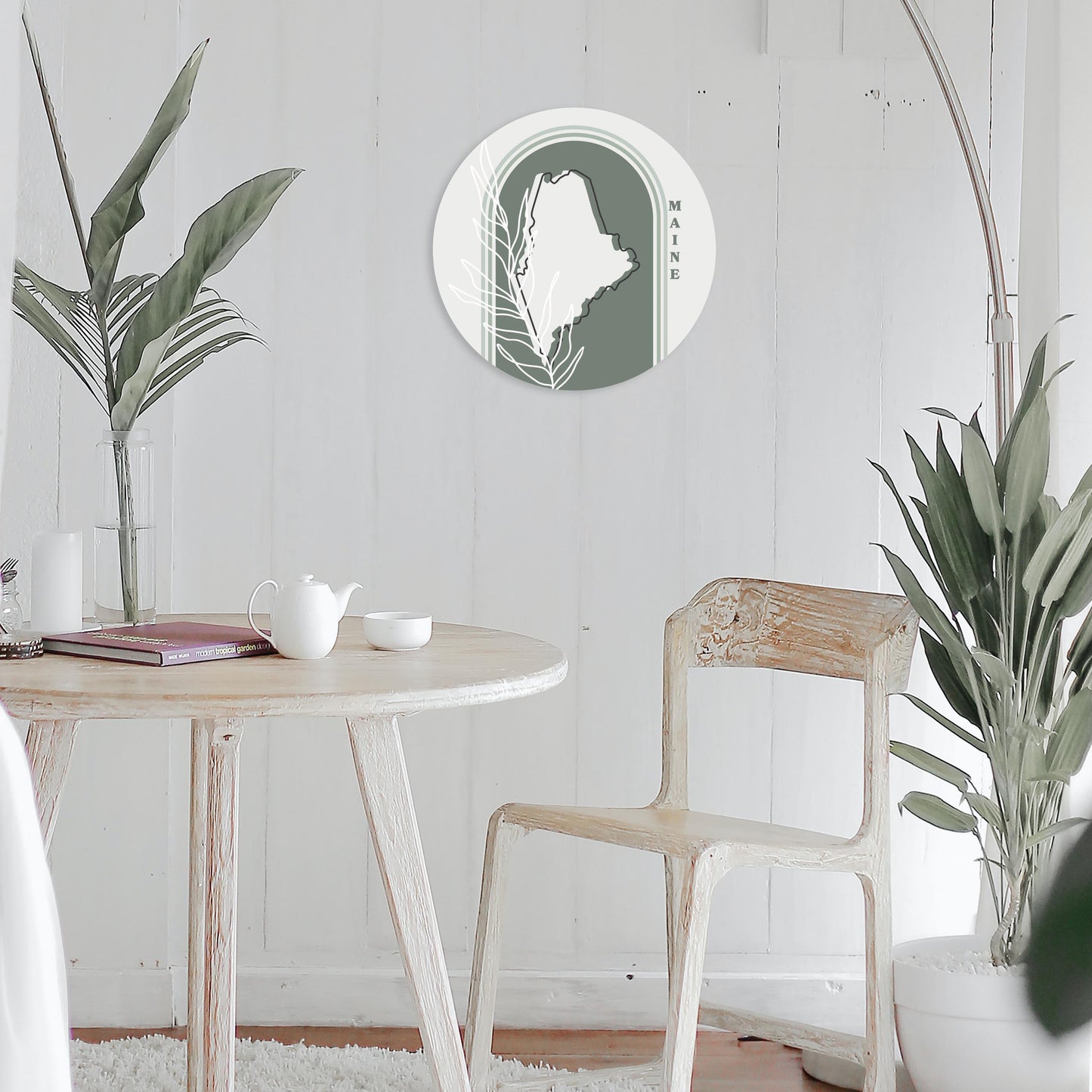 Vintage Groove State With Leaf Maine | Wood Sign | Eaches | Min 1