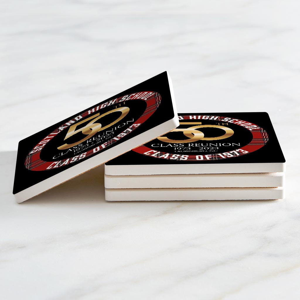 Scotland High School| Absorbent Coasters | Set of 4 | Min 2