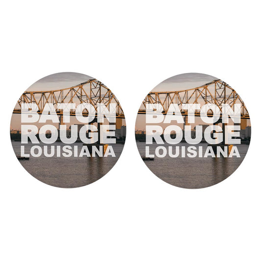 Baton Rouge Louisiana Photo | Absorbent Car Coasters | Set of 2 | Min 4