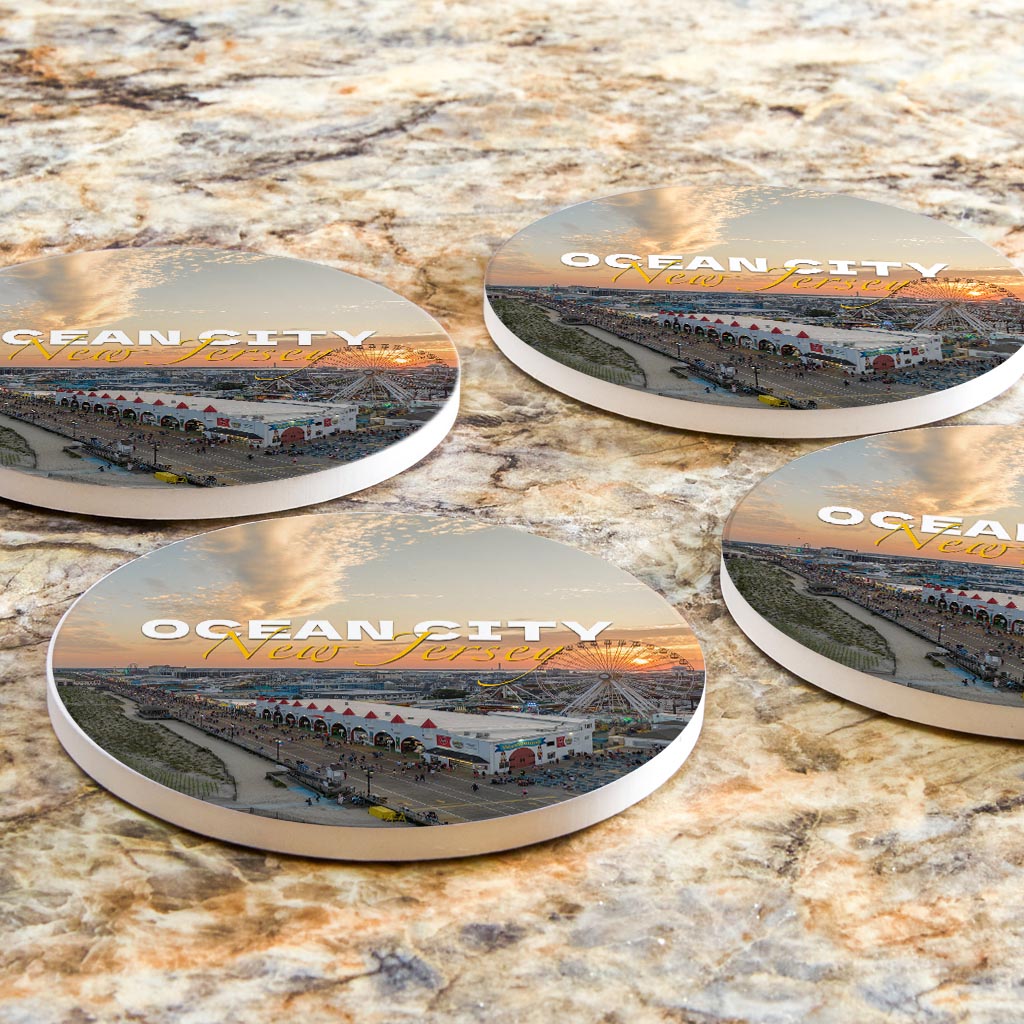 Wonderland Sunset Round Coaster| Absorbent Coasters | Set of 4 | Min 2