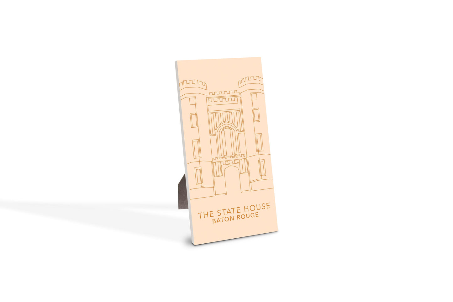 Minimalistic Baton Rouge State House Colorful | Wood Sign | Eaches | Min 4