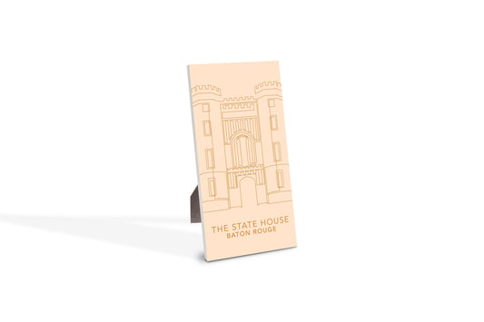 Minimalistic Baton Rouge State House Colorful | Wood Sign | Eaches | Min 4