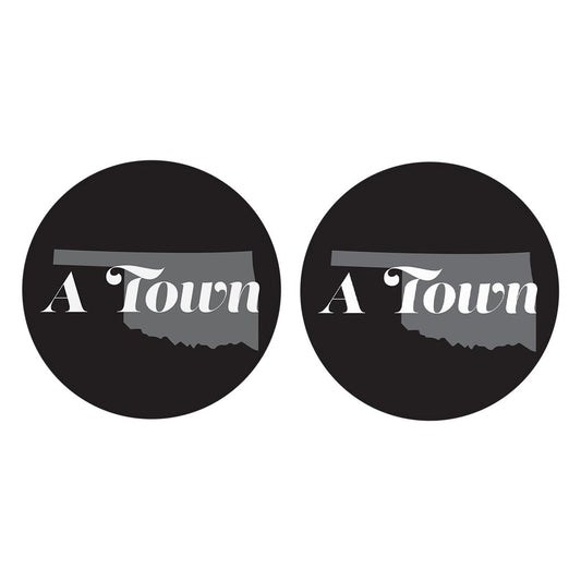 Minimalistic B&W Ardmore Ok A Town Black| Absorbent Car Coasters | Set of 2 | Min 4
