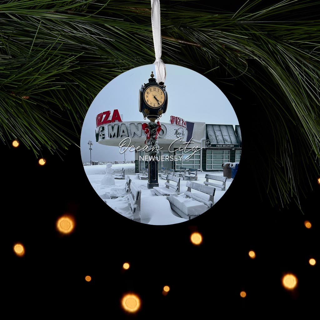 OCNJ Mancos Snow Drift Christmas Ornament| Wood Ornament | Eaches | Min 6