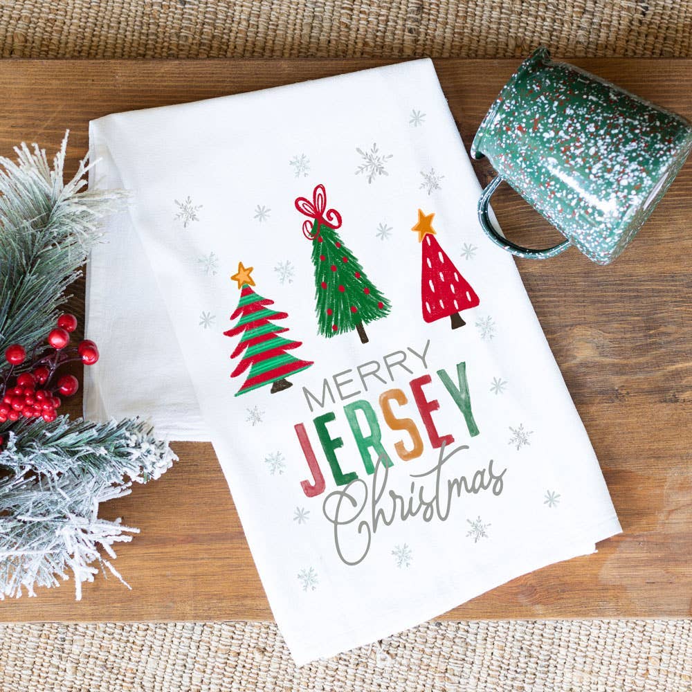 Christmas Tea Towel, Custom, Kitchen Towel, Christmas Decor