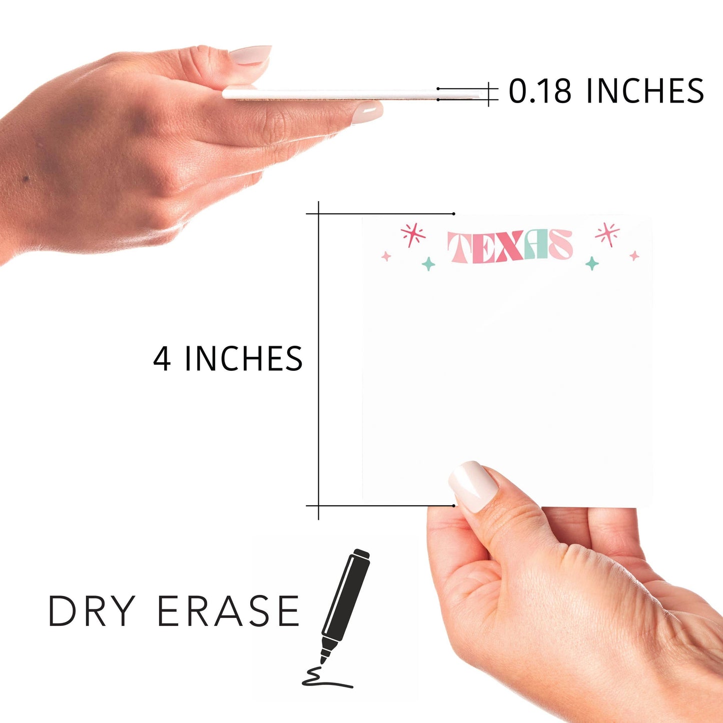 Custom Retro Wave Glass Dry Erase Desktop Tile