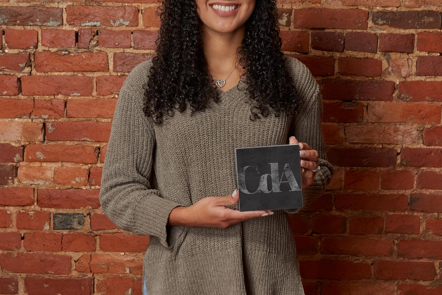 Minimalist B&W Idaho Cda Black Initials | Wood Block | Eaches | Min 4