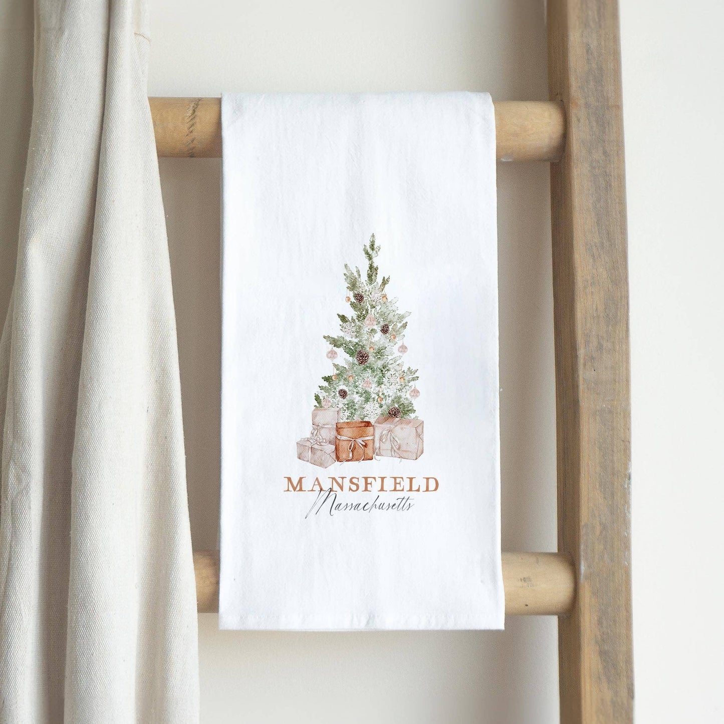 Cotton Tea Towel White Crystal Cottage Mansfield MA