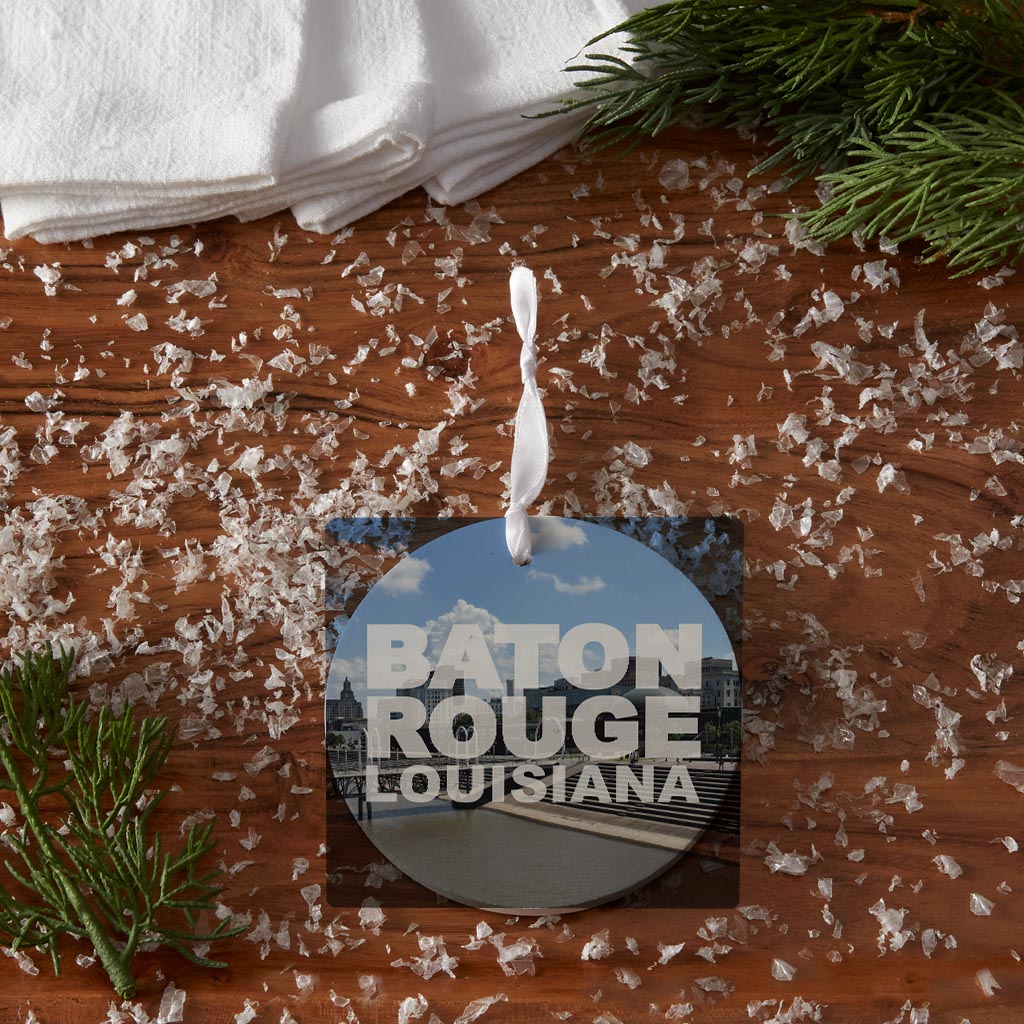 Baton Rouge Louisiana Photo | Wood Ornament | Eaches | Min 6