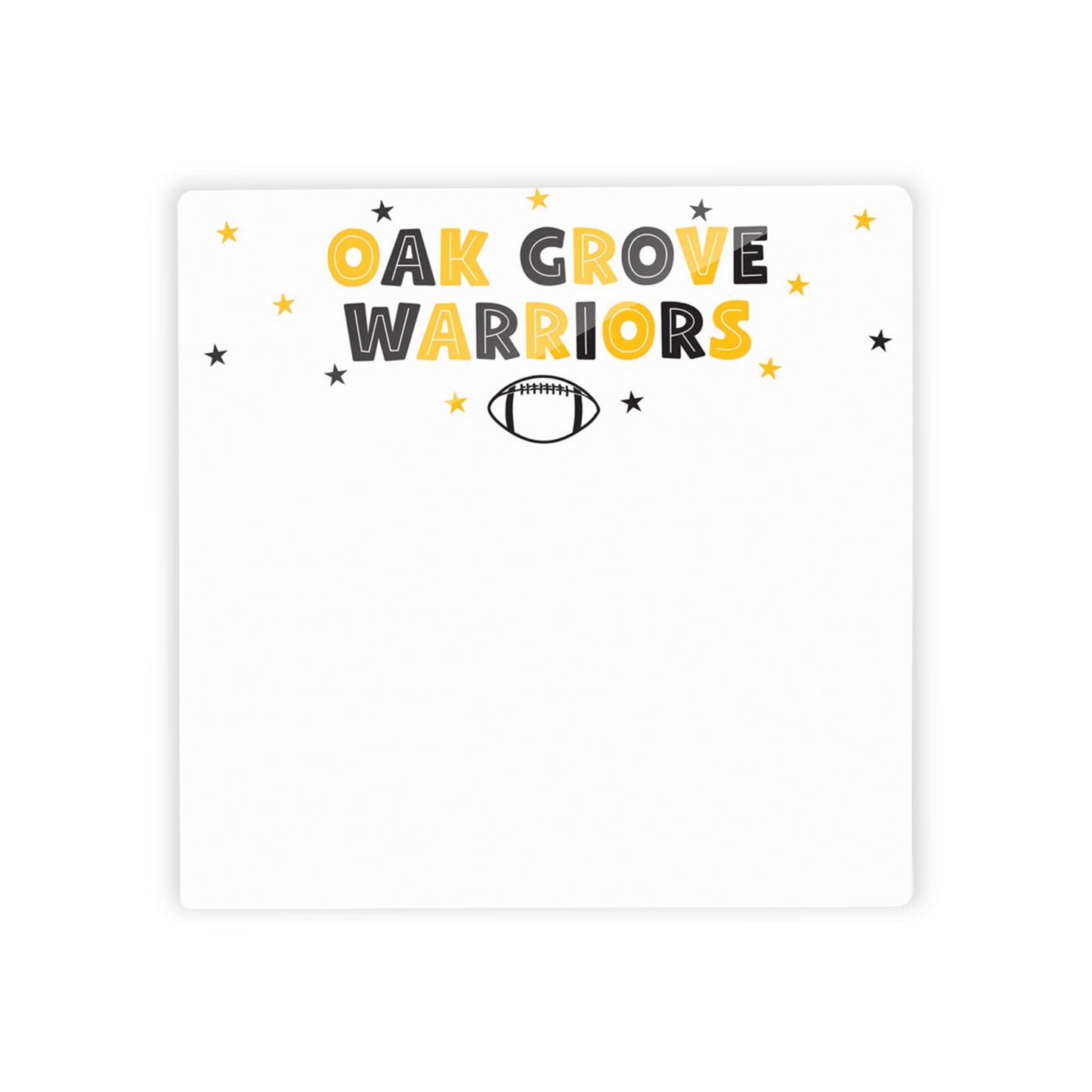 Custom Game Day Dry Erase Glass Desktop Tile