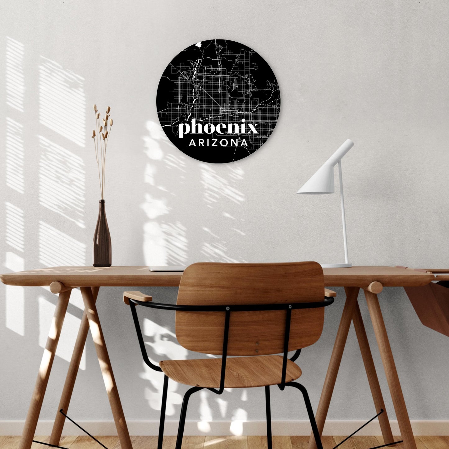 Black And White Black Map Arizona Phoenix | Wood Sign | Eaches | Min 1
