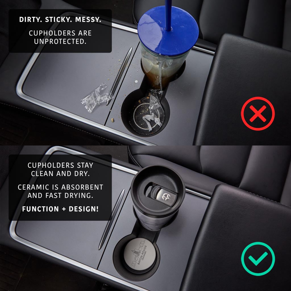 Minimalistic Baton Rouge Set | Absorbent Car Coasters | Set of 2 | Min 4