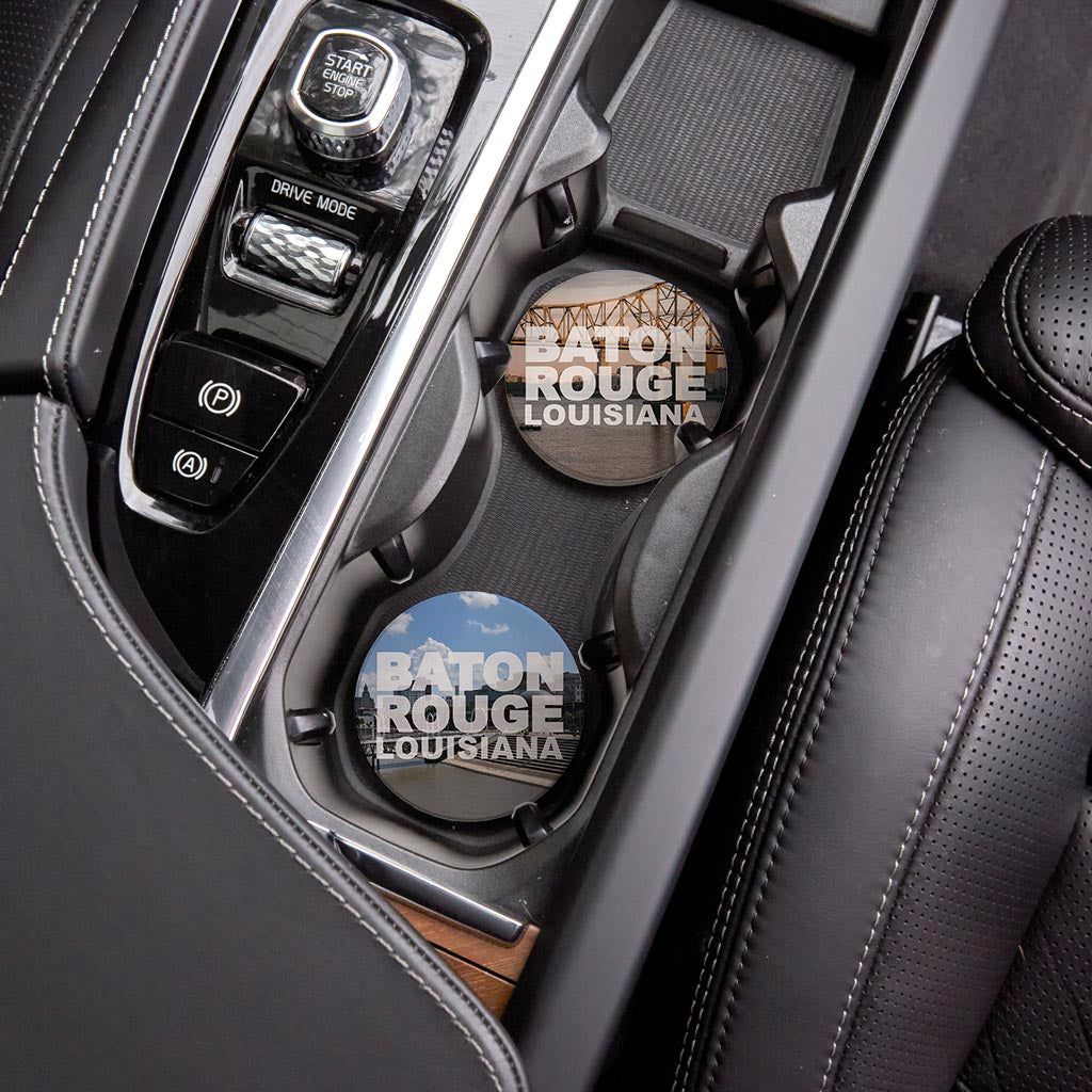 Baton Rouge Louisiana Photo Set | Absorbent Car Coasters | Set of 2 | Min 4