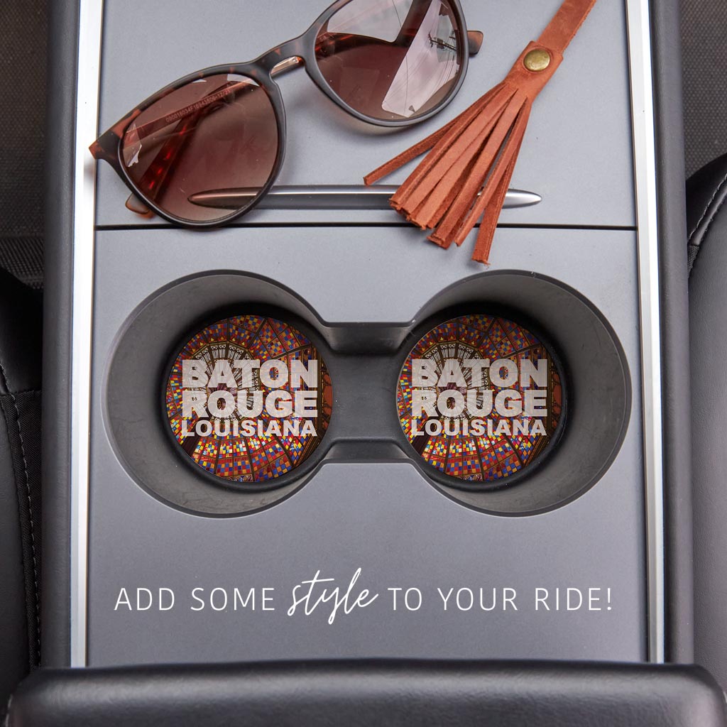 Baton Rouge Louisiana Photo | Absorbent Car Coasters | Set of 2 | Min 4