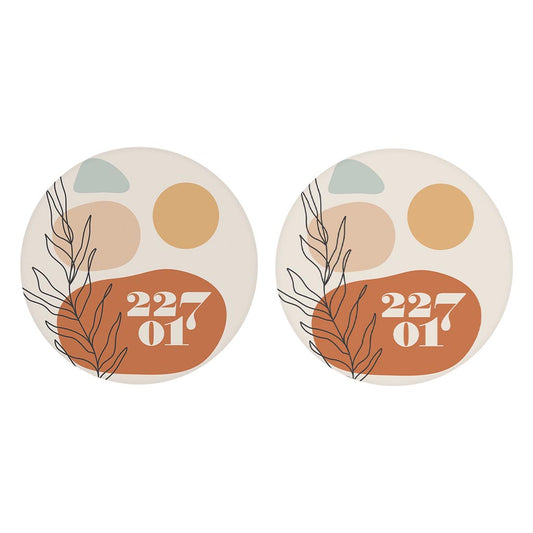 Vintage Groove Zip Virginia | Absorbent Car Coasters | Set of 2 | Min 4