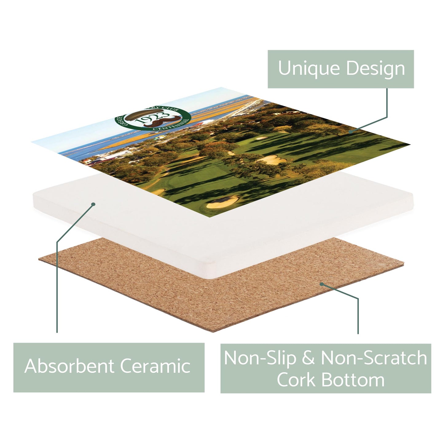 Greate Bay Country Club| Absorbent Coasters | Eaches | Min 6