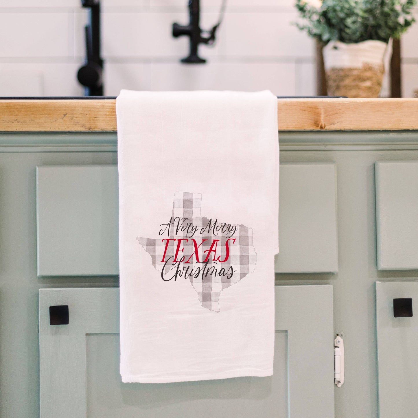 Custom State Christmas Decor, Office Gift, Tea Towel