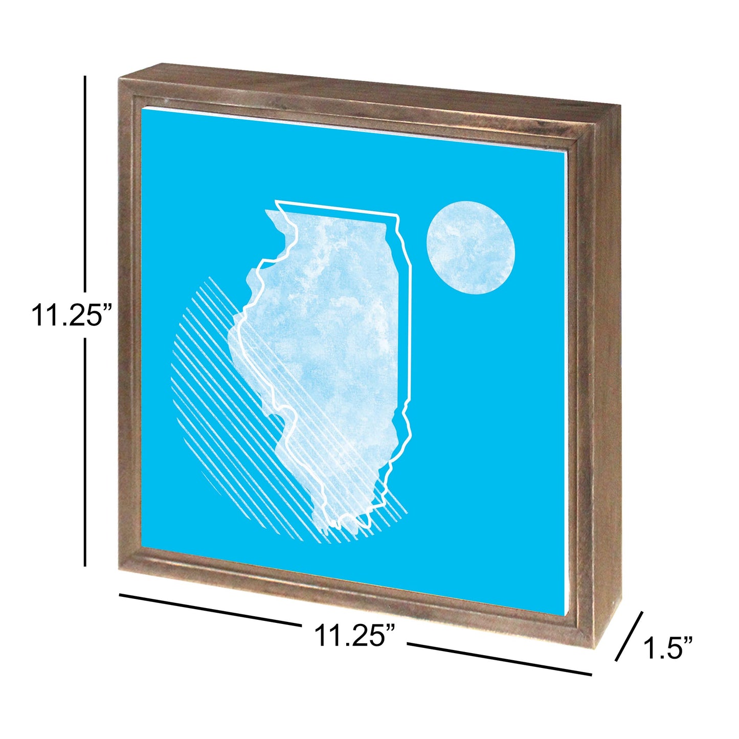 Bright Modern Geometric On Blue Georgia | Wood Sign | Eaches | Min 1
