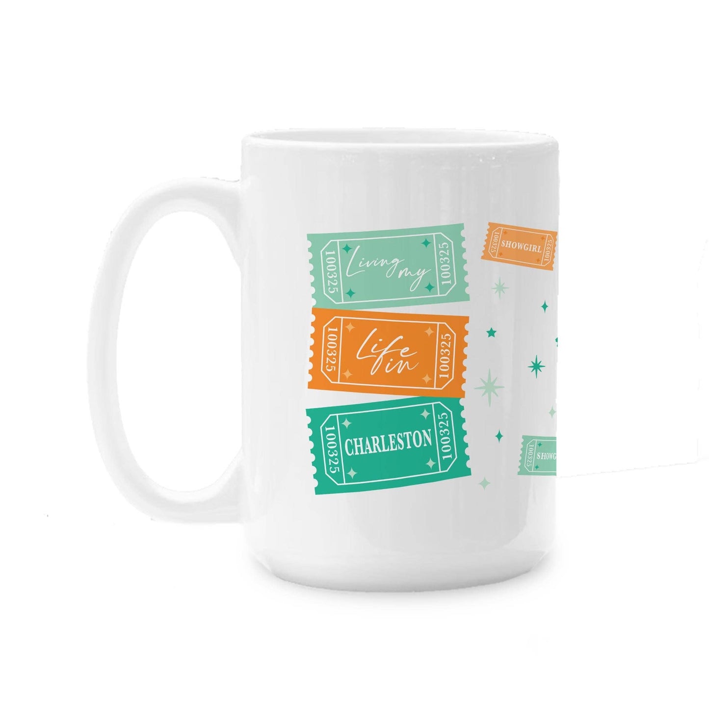 15oz Coffee Mug White-Love+Local Showgirl