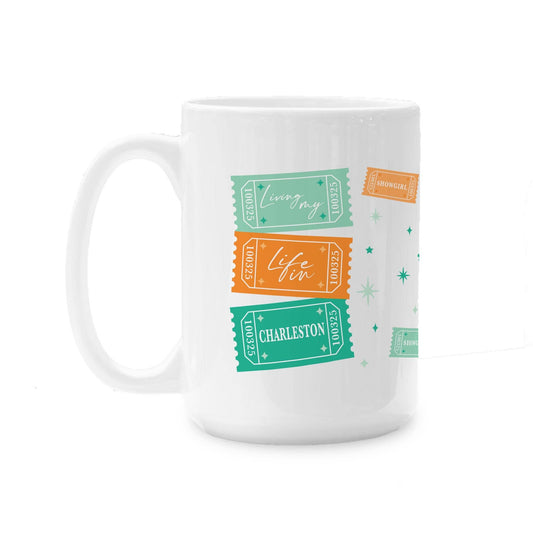 15oz Coffee Mug White-Love+Local Showgirl