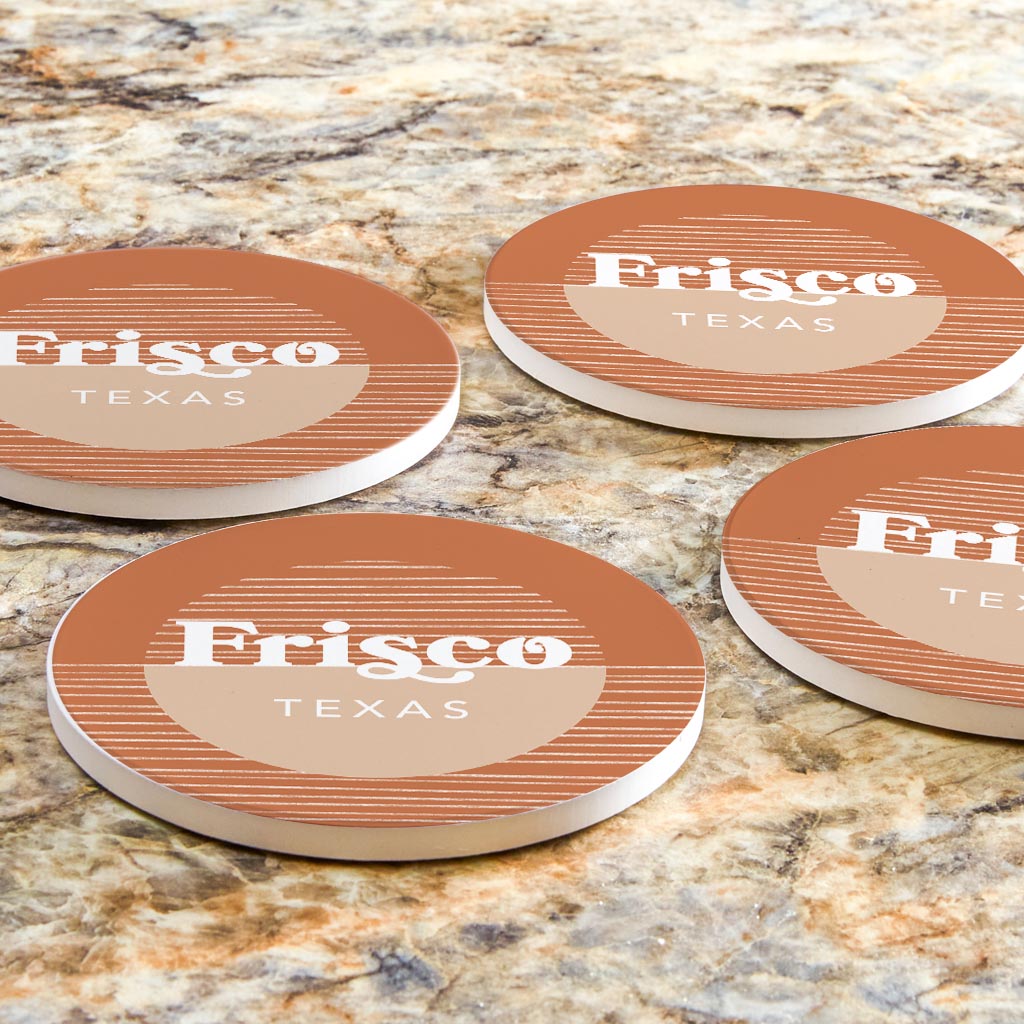 Vintage Groove Half Circle Lines Texas Frisco