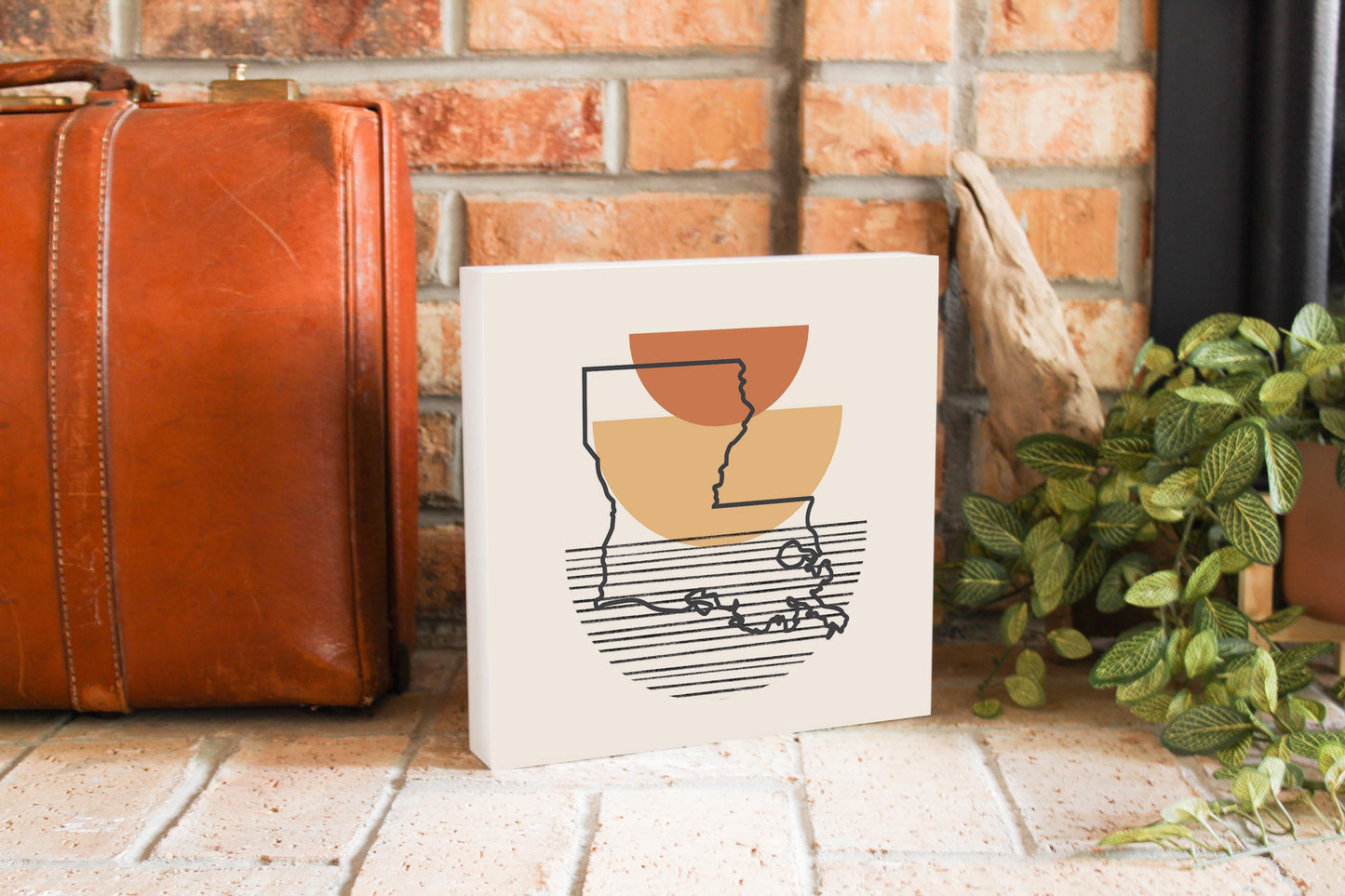 Vintage Groove Shape Stack Louisiana | Wood Block | Eaches | Min 2
