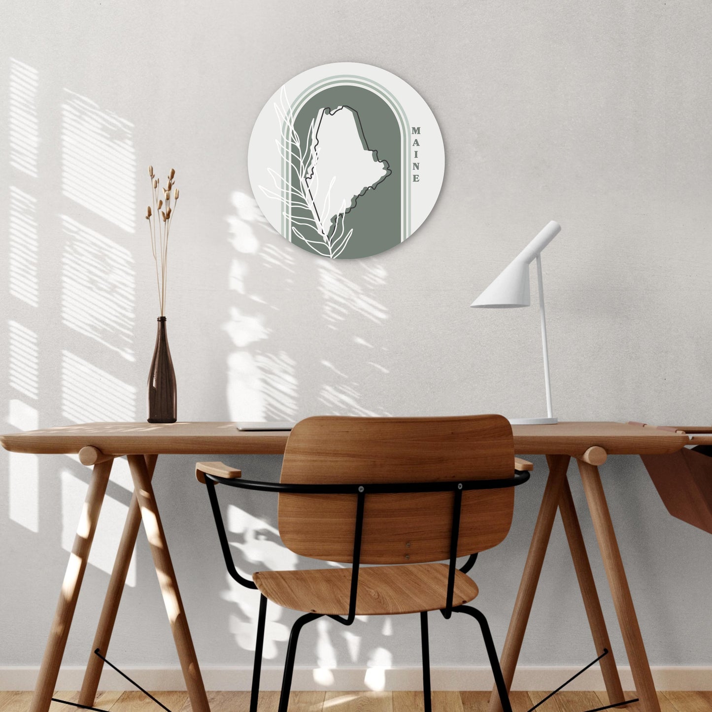 Vintage Groove State With Leaf Maine | Wood Sign | Eaches | Min 1