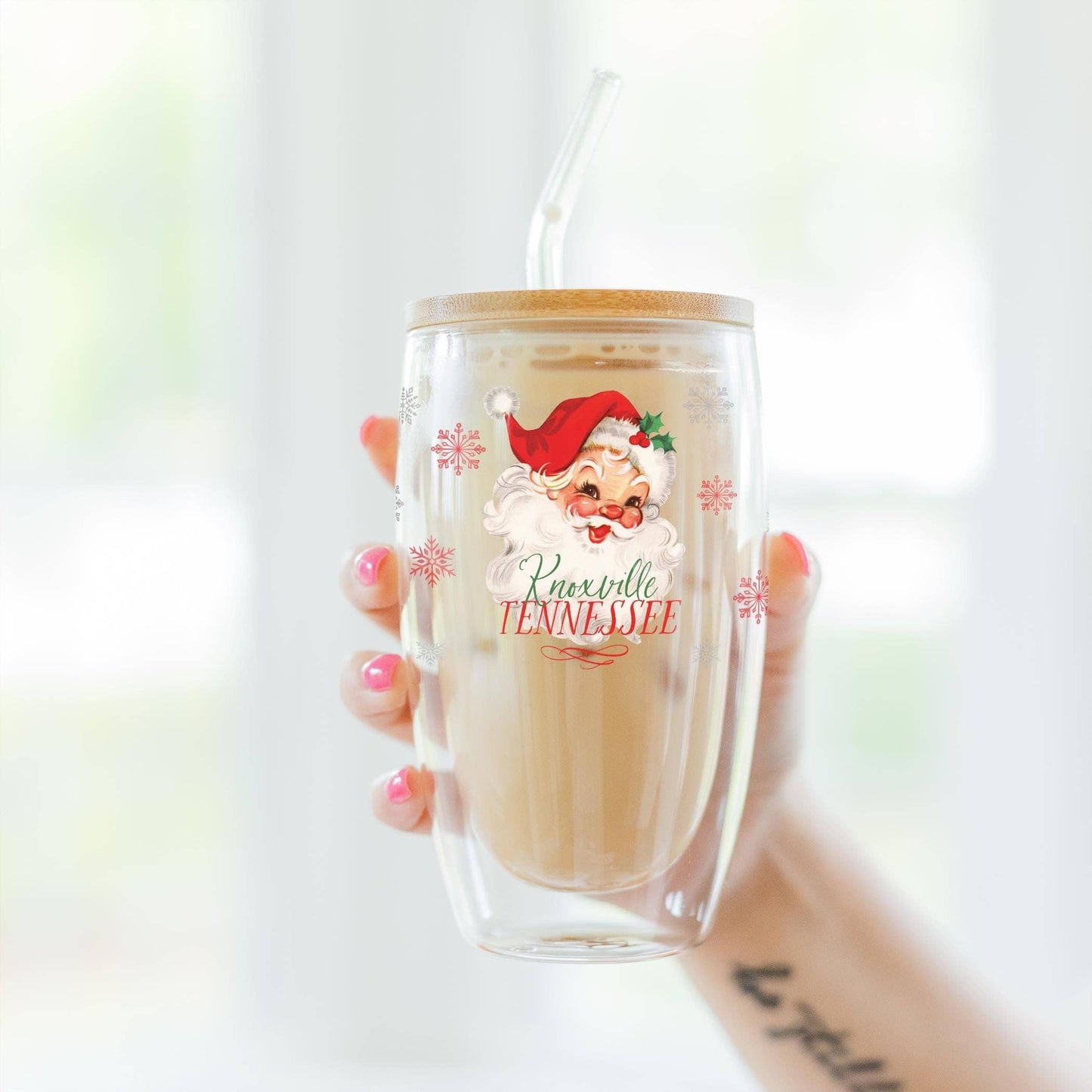 Insulated Glass Tumbler Classic Santa City & State