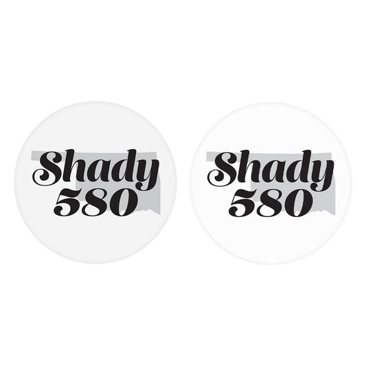 Minimalistic B&W Ardmore Ok Shady 580 White | Absorbent Car Coasters | Set of 2 | Min 4