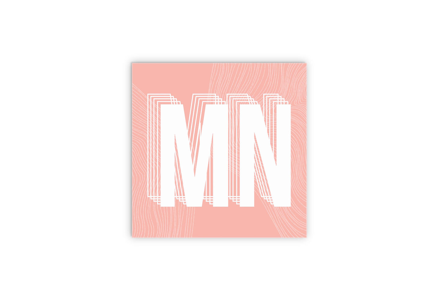Boho Color Abbreviated On Pink Minnesota | Wood Sign | Eaches | Min 2