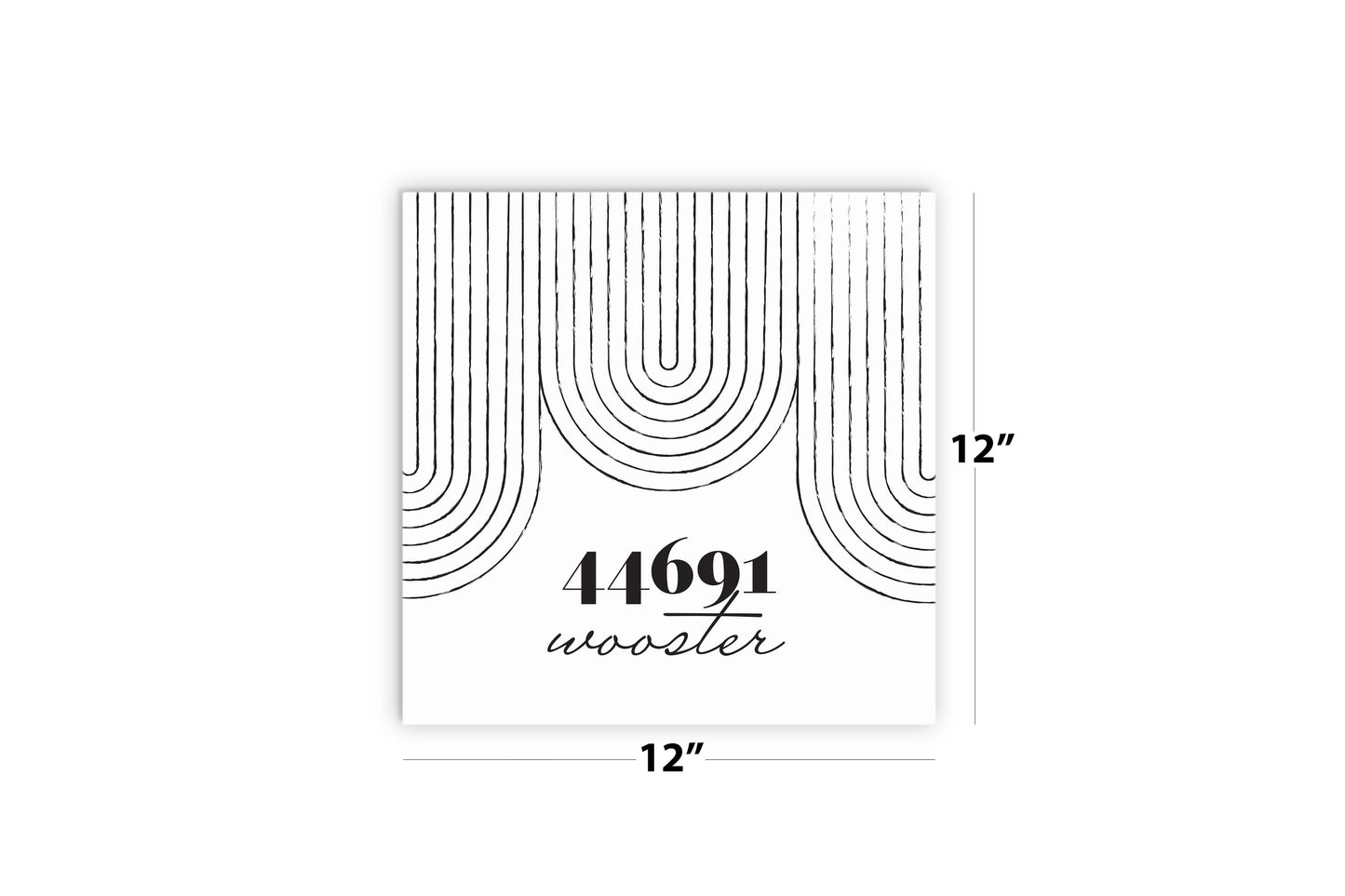 Black And White City Zip On White Ohio Wooster | Wood Sign | Eaches | Min 2