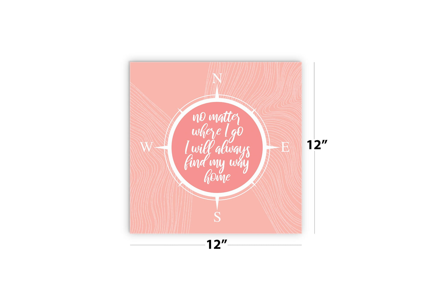 Boho Color Compass On Pink Quote | Wood Sign | Eaches | Min 2