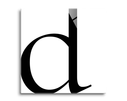 Minimal Monogram D | Hi-Def Glass Art | Eaches | Min 2