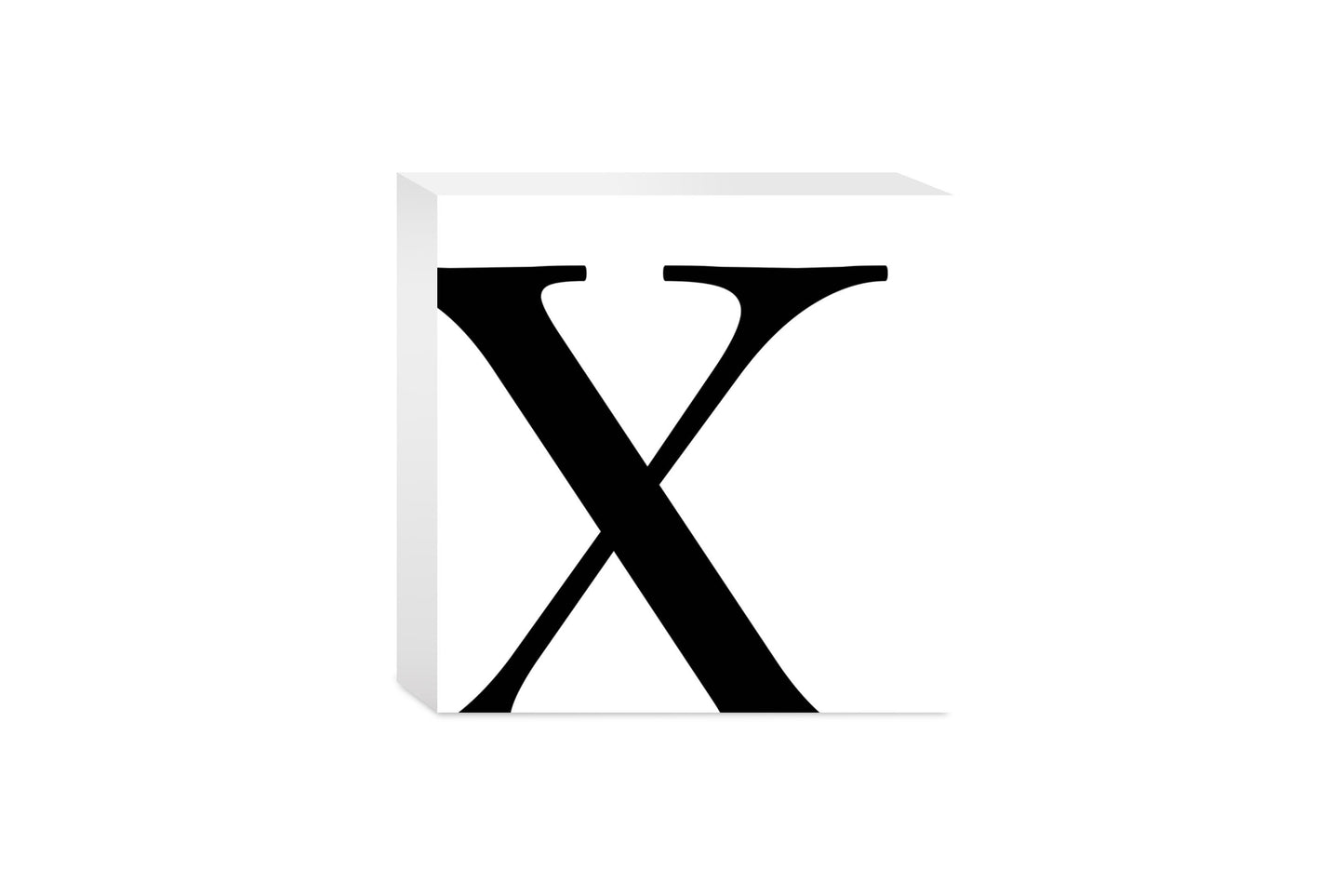 Minimal Monogram X | Wood Block | Eaches | Min 4