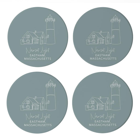 Nauset Light Muted Coastal | Absorbent Coasters | Set of 4 | Min 2